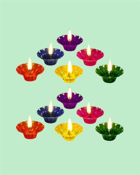 Set of 12 3D Reflection Diya