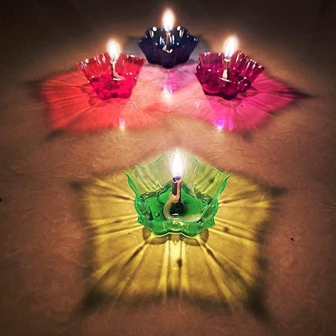 Set of 12 3D Reflection Diya